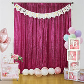 Lofaris Fuchsia Sequin Shimmer Fabric Backdrop for Photography